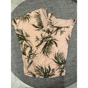 Isabel maternity pink palm maxi dress & navy full moon maternity fitted dress